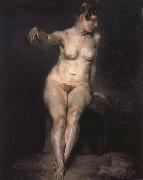 Eugene Delacroix, Seated Nude